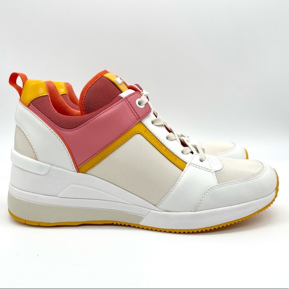 Michael Kors MK Georgie Wedge Platfrom Trainers - Picture 3 of 12